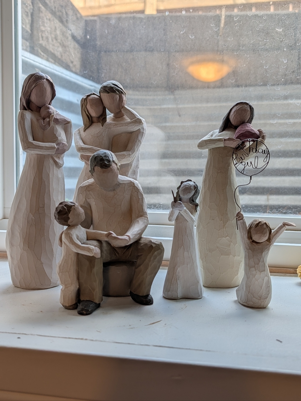 Willow Tree Neutral Family Sculptures in Cream and Tan